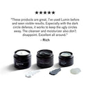 Dark Circle Repair Set - Skin Care Kit for Men - Dark Circle Defense, Charcoal Face Wash, Moisturizer