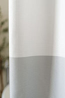Elena Home Goods Fabric Shower Curtain | 230 GSM Polyester Blue Stripe Design