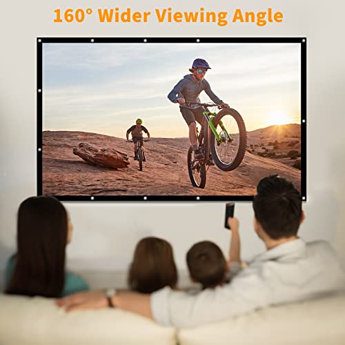 Projector Screen 120 inch, Taotique Movie Projector Screen 16:9 Foldable and Portable