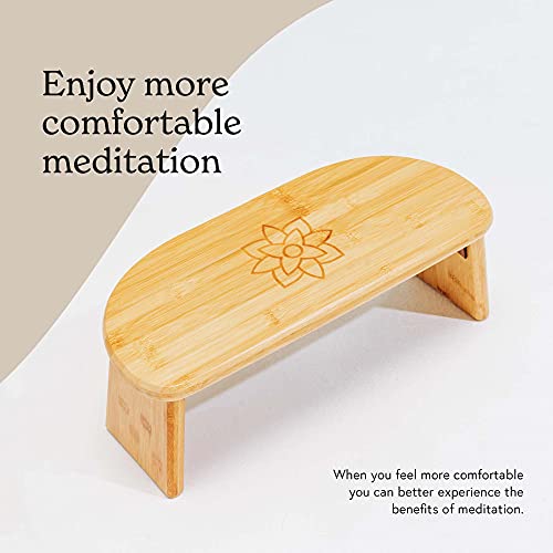 Meditation Foldable Bench | Small Folding Chair w/ Locking Magnetic Hinges
