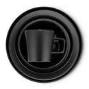 Coupe Dinnerware Set, Service For 4, Black Matte, Matte Black
