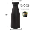 Black Ceramic Vase for Pampas Grass, Modern Boho Home Decor Style