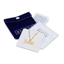 Personalized Name Necklace With Figaro Chain in Sterling Silver 925 or Gold/Rose Plated 18k