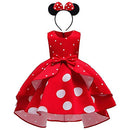 Girls Polka Dot Halloween Christmas Princess Party Cosplay Costume