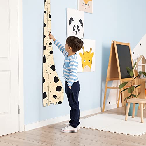 Wooden Growth Chart for Kids, Boys & Girls | Cute Giraffe, Custom Height Chart