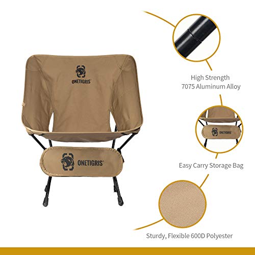 Camping Backpacking Chair, 330 lbs Capacity, Heavy Duty Portable Folding Chair