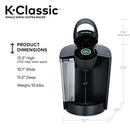 K-Classic Coffee Maker K-Cup Pod, Single Serve, Programmable, 6 to 10 oz. Brew Sizes