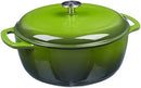 Enameled Cast Iron Covered Dutch Oven, 4.3-Quart, Green
