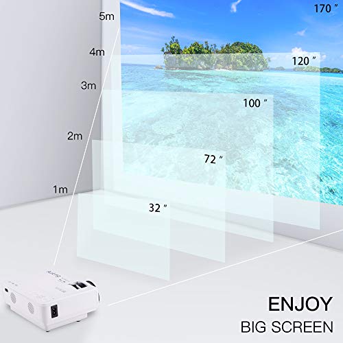 Mini Projector 2022 Upgraded Portable Video-Projector,55000 Hours