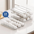 Large Capacity Egg Holder for Refrigerator, Egg Fresh Storage Box for Fridge, Egg Storage Container Organizer Bin, Clear Plastic Storage Container (2 Layer)