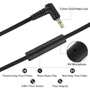 On-Ear Headphones with Microphone, Lightweight Folding Stereo Bass Headphones