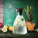 50 Oz Glass Drip-free Carafe with Stainless Steel Hot and Cold Glass Water Pitcher,