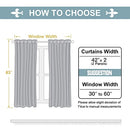 Curtains for Bedroom and Living Room - 2 Panels Set Thermal Insulated Room Darkening
