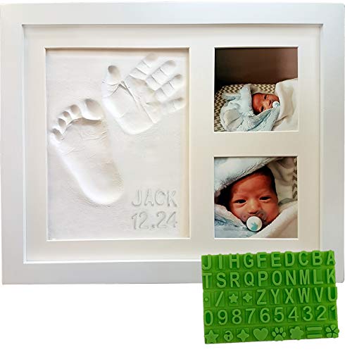 Baby Handprint & Footprint Keepsake Photo Frame Kit -Personzalize it