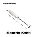 Electric Knife for Carving Foam & More, Storage Case & Serving Fork Included, White