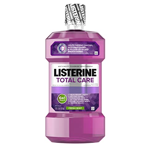 Listerine Total Care Anticavity Fluoride Mouthwash, Mint, 1 L