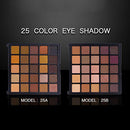 Matte and Shimmer Eyeshadow Palette, Vodisa 25 Long Lasting Blendable Warm Eye Shadows Glitter Makeup Kit