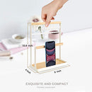 Jewelry Stand Holder, 4-Tier Necklace Hanging Wooden Ring Organizer Earring Tray