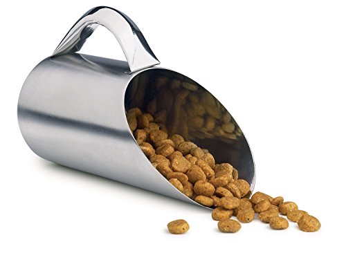 Stainless Steel Matte Finish Pet Scoops — Convenient Scoops for Dry Dog and Cat Food