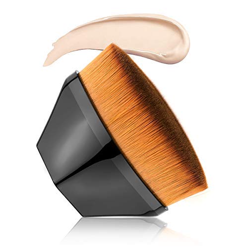 JOSALINAS Foundation Makeup Brush Fast Flawless Application Blusher Liquid Cream Powder Cosmetic Face Blending Tool, Black