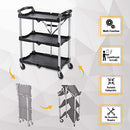 Olympia Tools 85-188 Pack-N-Roll Folding Collapsible Service Cart, Black, 50 Lb