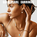 36 Pairs Gold Earrings Set for Women Girls, Fashion Pearl Chain Link Stud Drop Dangle