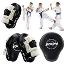 Boxing Curved Focus Punching Mitts- Leatherette Training Hand Pads,Ideal for Karate