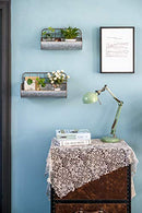 Farmhouse Galvanized Wall Basket Decor Bathroom Storage Bin Organizer Set of 2