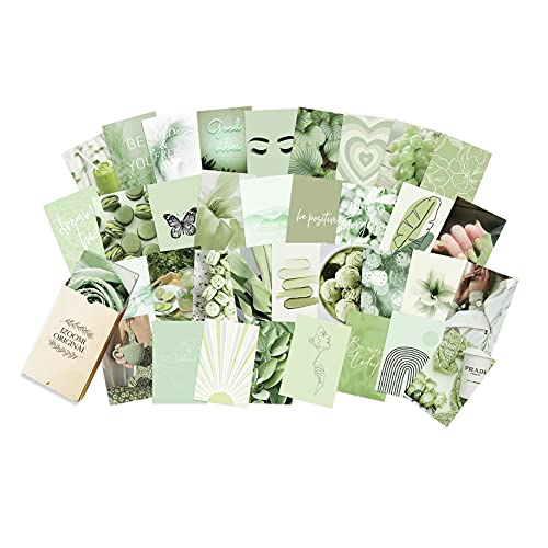 Sage Green Wall Collage Kit Aesthetic Pictures, Aesthetic Room Decor, Bedroom Decor