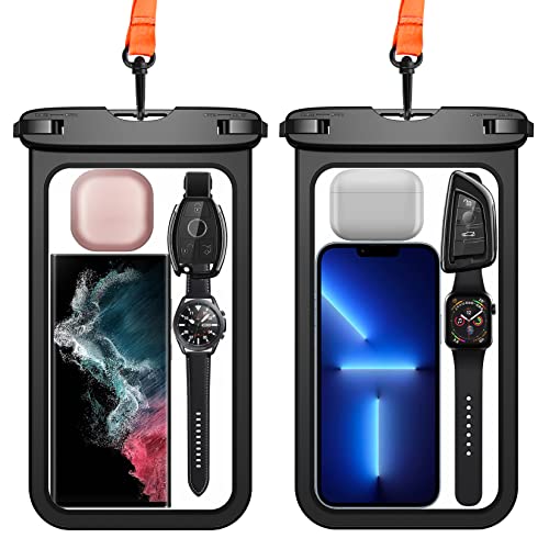 [2 Pcs] [Up to 10"] Large Waterproof Phone Pouch, IPX8 Waterproof Phone Case Bag