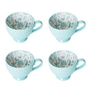 Pfaltzgraff Venice 16-Piece Stoneware Dinnerware Set, Service for 4, Aqua/White -