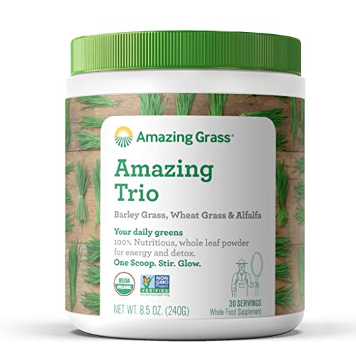 Amazing Grass Greens Trio: Greens Powder with Wheatgrass, Alfalfa, & Barley Grass