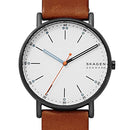 Men's Signatur Quartz Analog Stainless Steel and Leather Watch