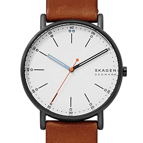 Men's Signatur Quartz Analog Stainless Steel and Leather Watch