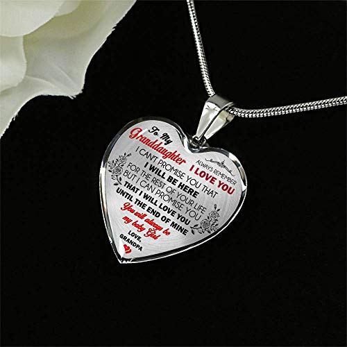 Gift For Granddaughter From Grandpa gifts - Luxury Necklace Silver On Birthday