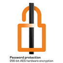 4TB Portable External Hard Drive with backup software and password protection