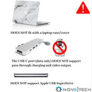 NOV8Tech USB C Hub HDMI Multiport 7in2 Adapter Dongle for Silver MacBook Air