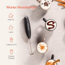 Powerful Handheld Milk Frother, Mini Milk Foamer, Battery Operated Stainless Steel Drink