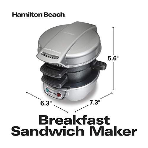 Hamilton Beach Breakfast Sandwich Maker, Silver (25475A)