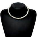 Round Imitation Pearl Necklace Wedding Pearl Necklace for Brides (Diameter of Pearl 8mm)