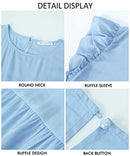 Women’s Summer Mini Dress Sleeveless Ruffle Loose Fit