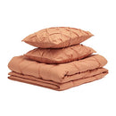 Pinch Pleat Down-Alternative Comforter Bedding Set, Vintage Brick