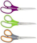 Multipurpose, Comfort Grip, Titanium Fused, Stainless Steel Office Scissors - Pack of 3