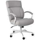 Executive Chair, 275lb Capacity with Oversized Seat Cushion, Grey Bonded Leather