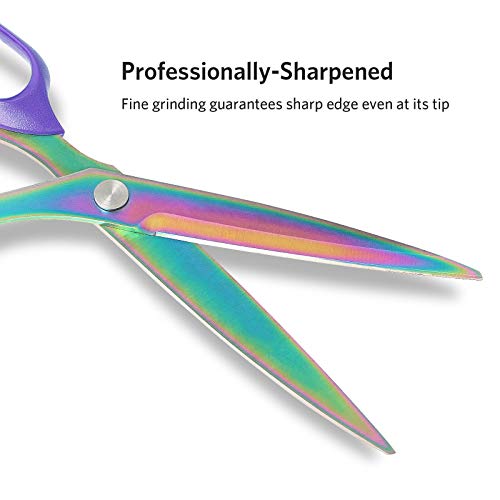 Titanium Coating Fabric Scissors, Professional Tailor Scissors, Ultra-Sharp Stainless Steel Blades