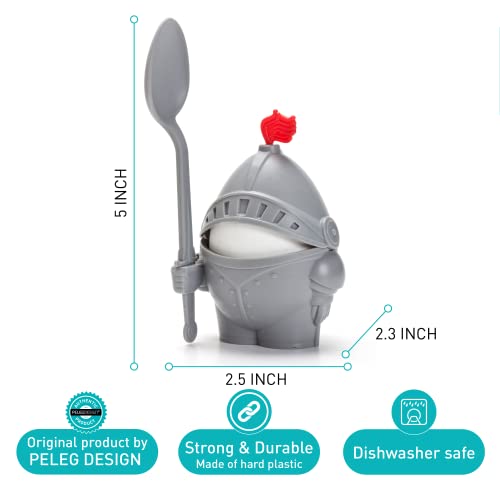 Arthur- Soft or Hard Boiled Egg Cup Holder With a Spoon Included- Knight Design