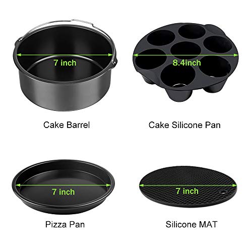 Air Fryer Accessories Set for 3.7, 5.3, 5.5, 5.8 QT,12 pieces for Gowise Phillips and Cozyna