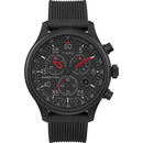 Timex Men's Expedition Field Chrono Analog Quartz Silicone Strap, Black