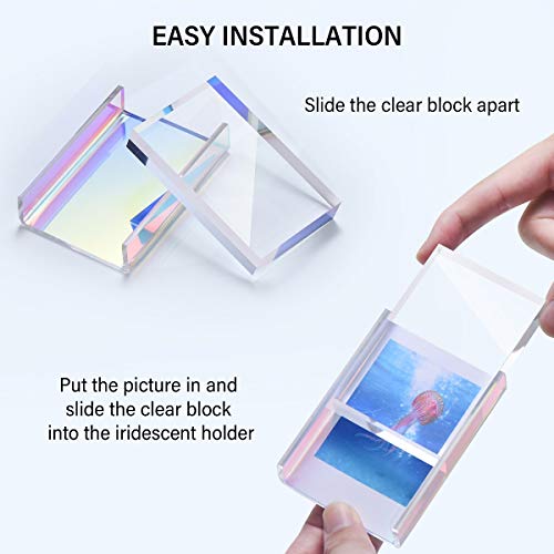 Mini Photo Frames 2x3, Polaroid Picture Frame, Iridescent Acrylic Picture Frames