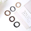 100 Pcs Thick Seamless Brown Hair Ties, Ponytail Holders Hair Accessories No Damage